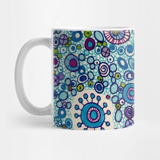 Rock pool design - blue, green and magenta Mug